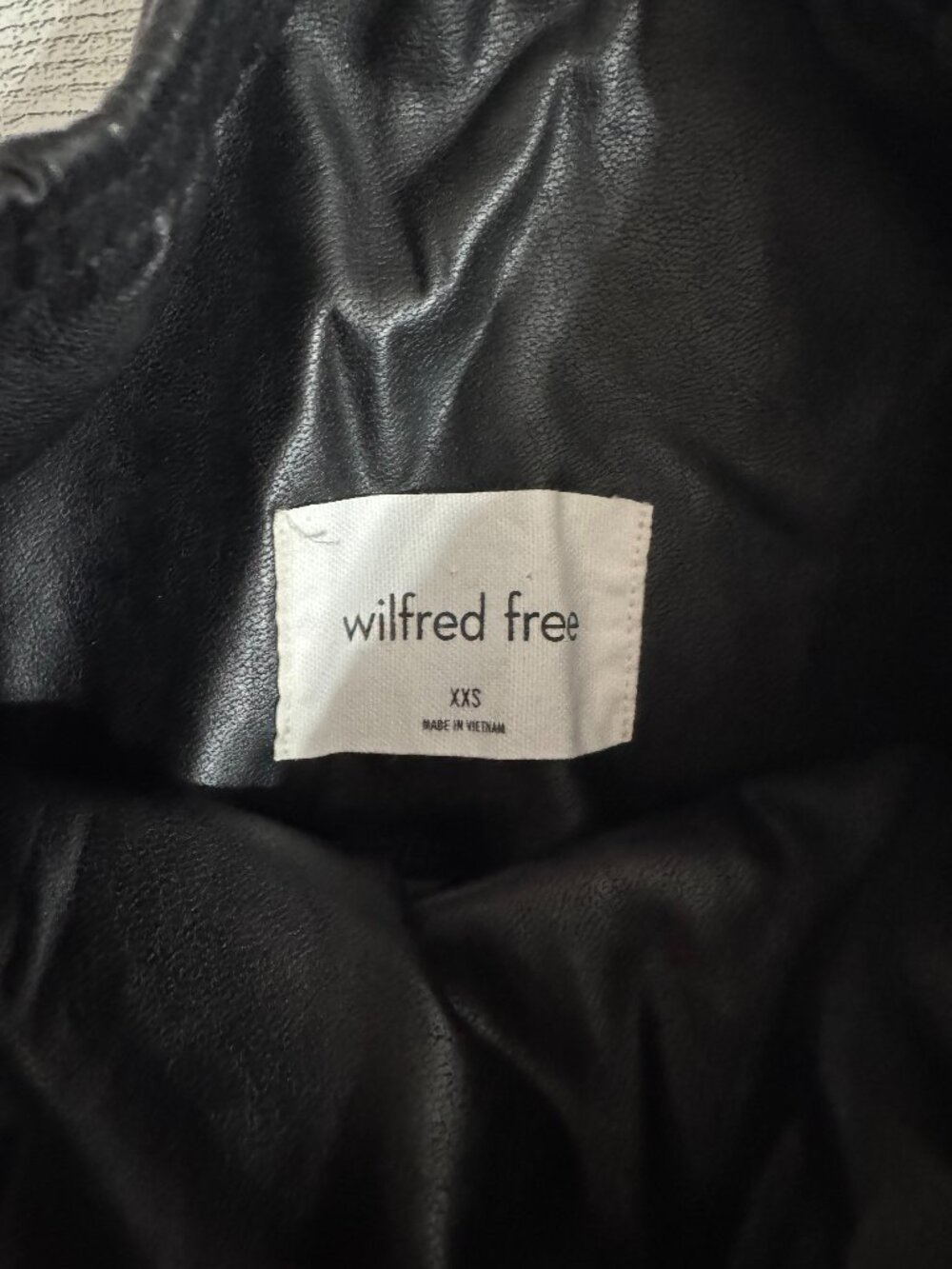 Wilfred Free Aritzia Daria Vegan Leather Leggings High Rise Black XXS